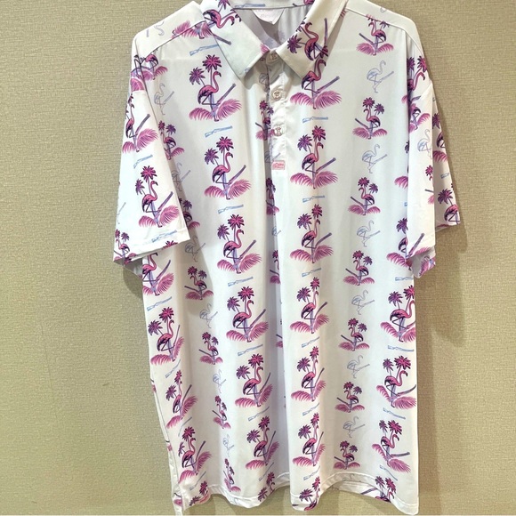 Retro Rifle Da Flamingo V3 Polo SIZE 3XL - Picture 1 of 13